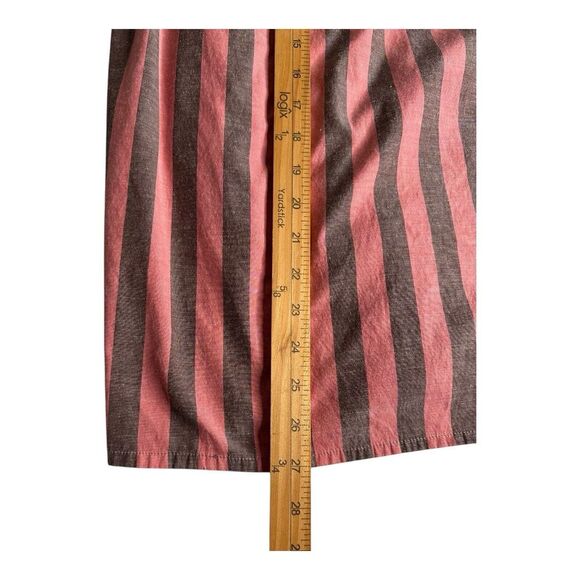 Mille Jane Size XS • Resort & Travel Mini Dress in Pink Gray Stripe Puff Sleeve - Picture 9 of 15
